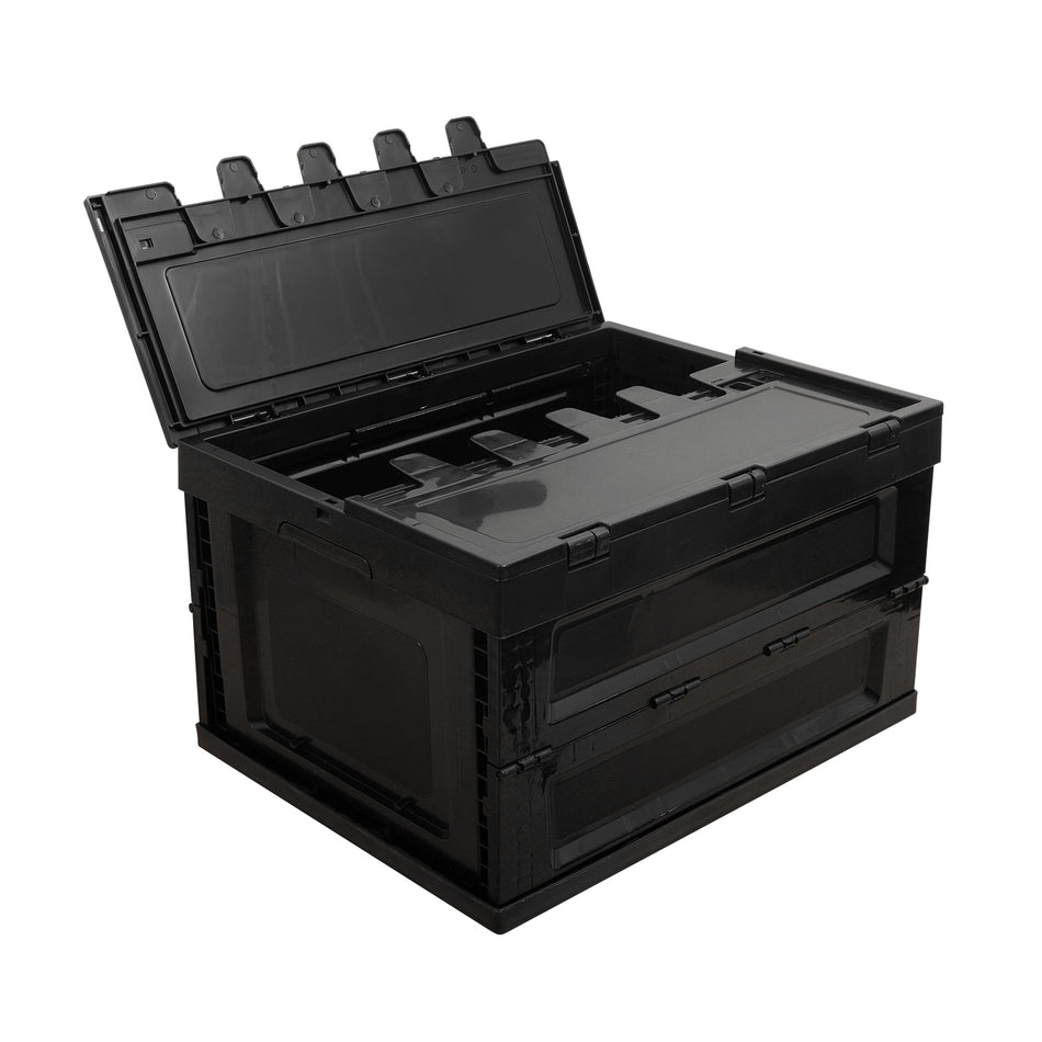 53L Folding Storage Box – Black (Set of 5)
