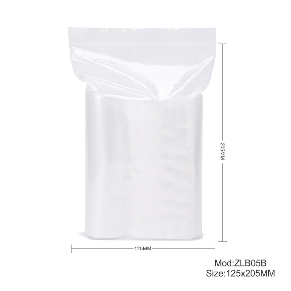 125mm x 205mm Ziplock Bags - 1000 Pieces